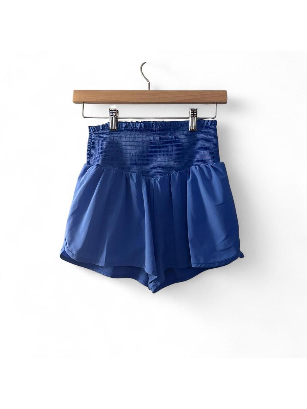 OFFLINE by Aerie Real Me Blue Smocked Running Shorts M